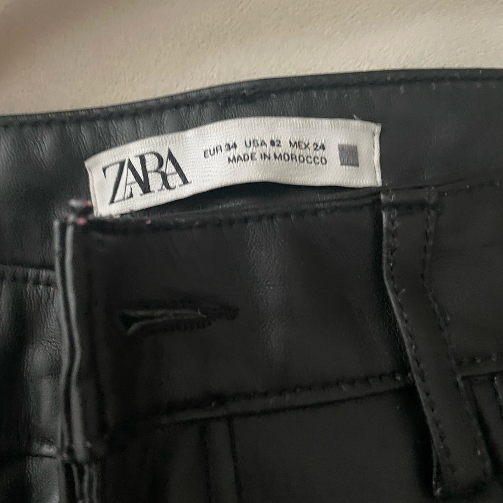 Zara flared leather pants